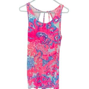Lilly Pulitzer Pink and Blue Sleeveless Dress